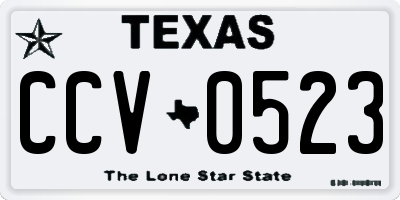 TX license plate CCV0523