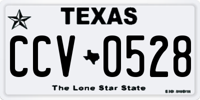TX license plate CCV0528