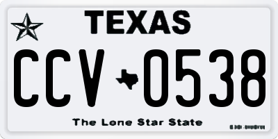 TX license plate CCV0538