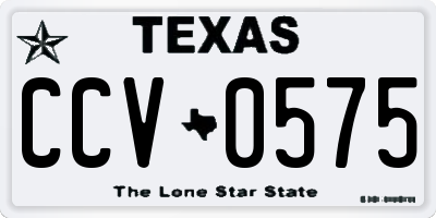 TX license plate CCV0575
