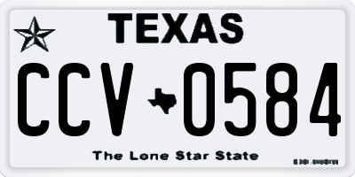 TX license plate CCV0584