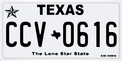 TX license plate CCV0616