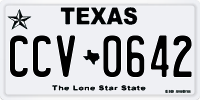 TX license plate CCV0642