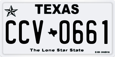 TX license plate CCV0661
