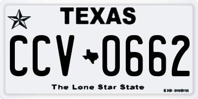 TX license plate CCV0662