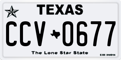 TX license plate CCV0677
