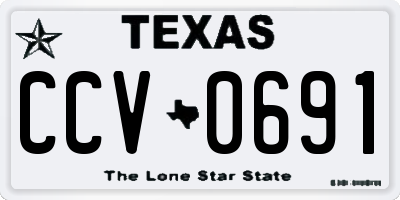 TX license plate CCV0691