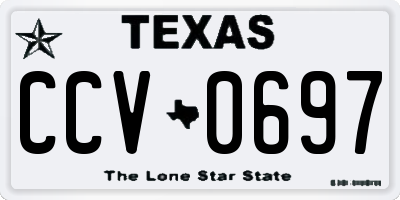 TX license plate CCV0697