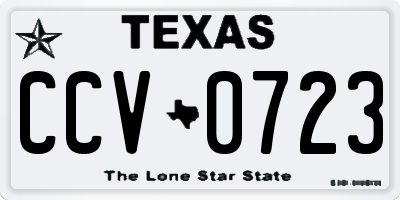 TX license plate CCV0723