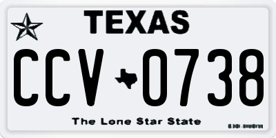 TX license plate CCV0738