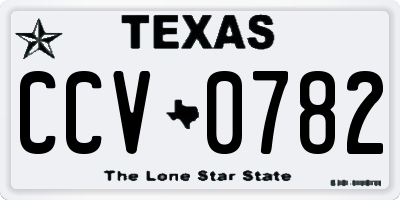 TX license plate CCV0782