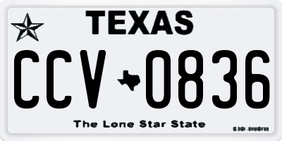 TX license plate CCV0836
