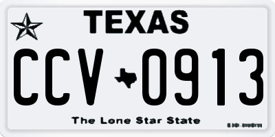 TX license plate CCV0913