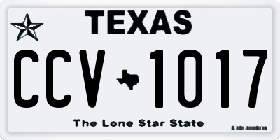 TX license plate CCV1017