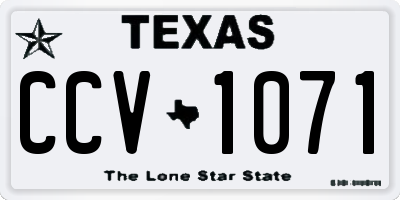 TX license plate CCV1071