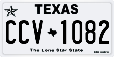 TX license plate CCV1082