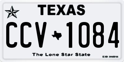 TX license plate CCV1084