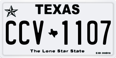 TX license plate CCV1107