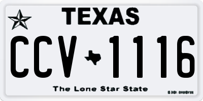 TX license plate CCV1116