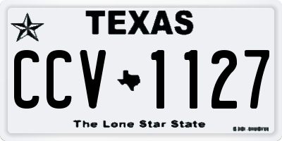 TX license plate CCV1127