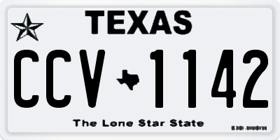 TX license plate CCV1142