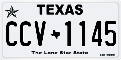 TX license plate CCV1145
