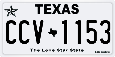 TX license plate CCV1153