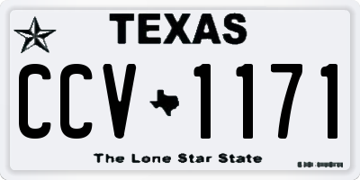 TX license plate CCV1171