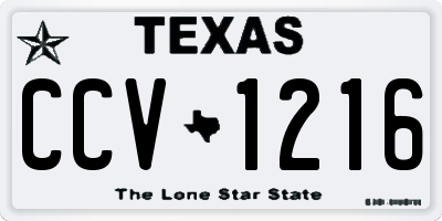 TX license plate CCV1216