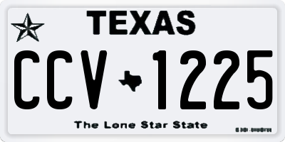 TX license plate CCV1225