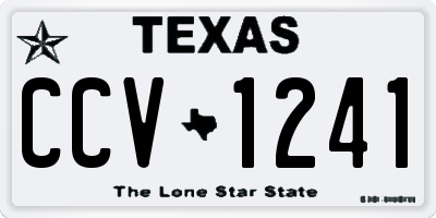 TX license plate CCV1241