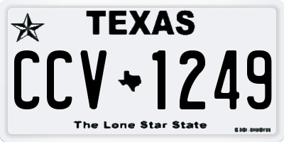 TX license plate CCV1249