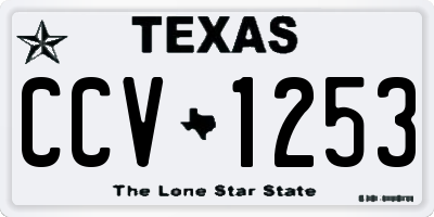 TX license plate CCV1253