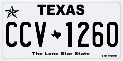 TX license plate CCV1260