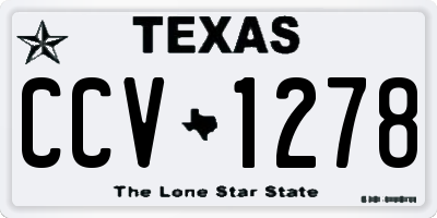 TX license plate CCV1278