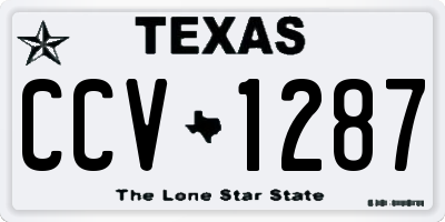 TX license plate CCV1287