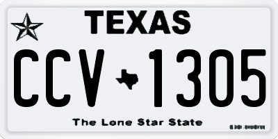 TX license plate CCV1305