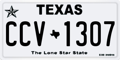 TX license plate CCV1307