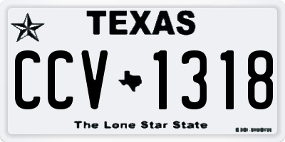 TX license plate CCV1318