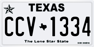 TX license plate CCV1334