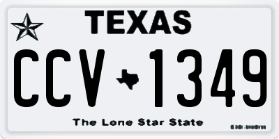 TX license plate CCV1349