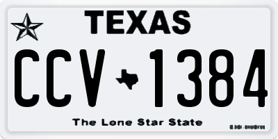 TX license plate CCV1384