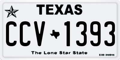 TX license plate CCV1393