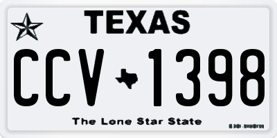 TX license plate CCV1398