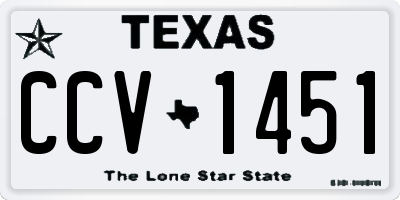 TX license plate CCV1451
