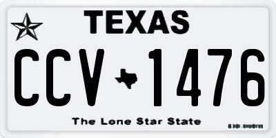 TX license plate CCV1476