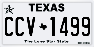 TX license plate CCV1499