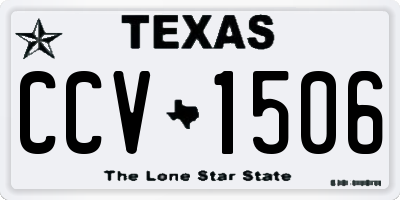 TX license plate CCV1506