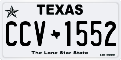 TX license plate CCV1552
