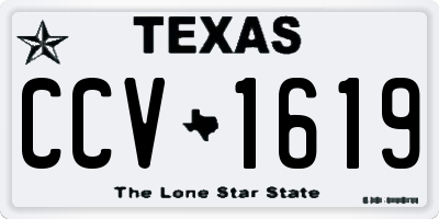 TX license plate CCV1619